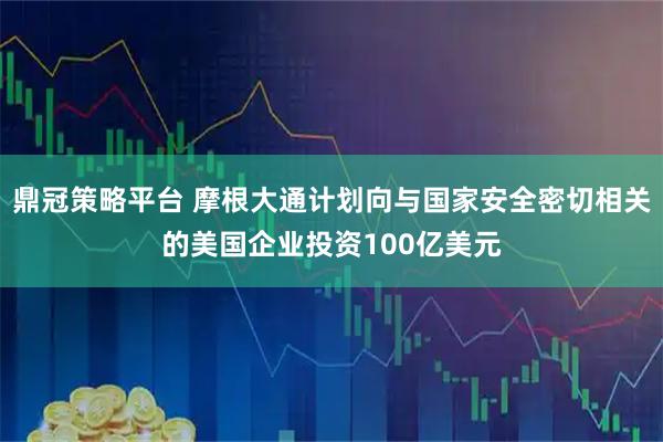 鼎冠策略平台 摩根大通计划向与国家安全密切相关的美国企业投资100亿美元
