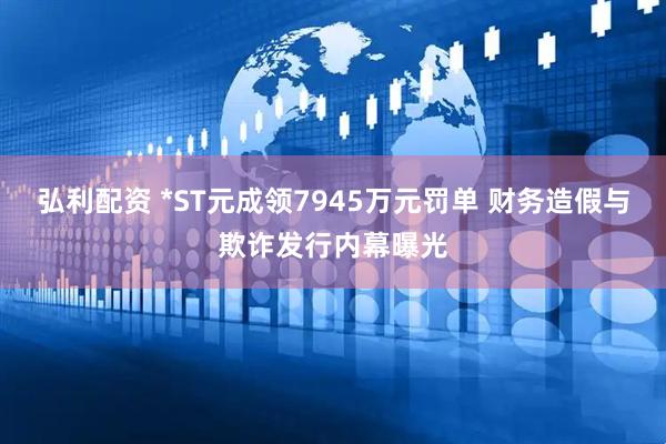 弘利配资 *ST元成领7945万元罚单 财务造假与欺诈发行内幕曝光